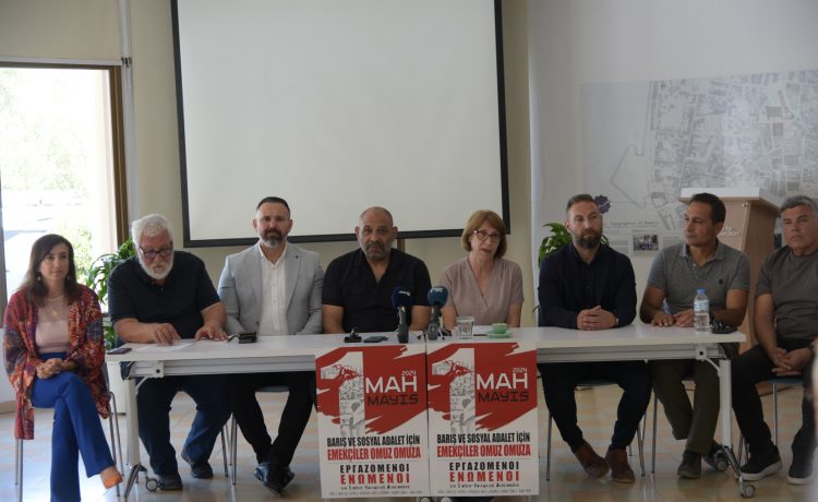 STÖ ve kuruluşların iki toplumlu ortak 1 Mayıs etkinliği 11.00'de Ledra Palas ara bölgede...