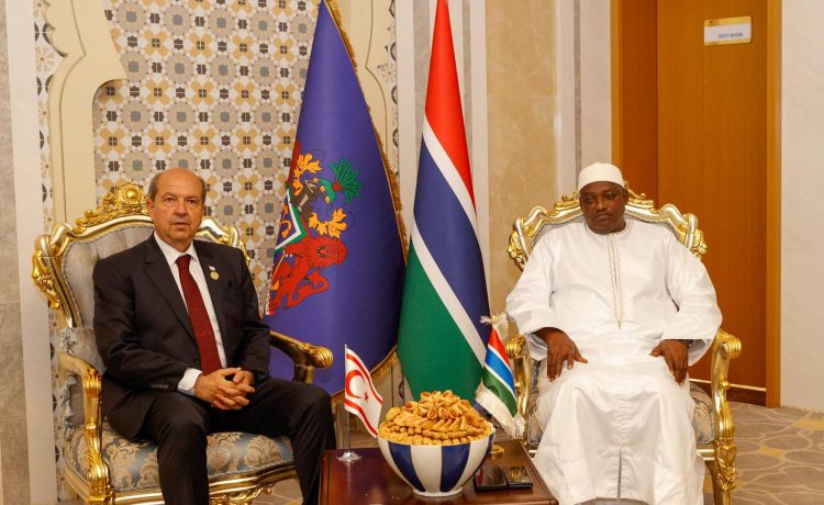Cumhurbaşkanı Ersin Tatar, Gambiya Cumhurbaşkanı ile görüştü