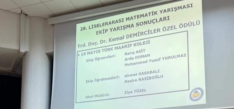 DAÜ 28. Liselerarası Matematik Yarışması’nı Gazimağusa Türk Maarif Koleji kazandı