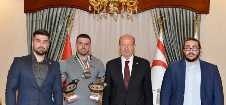 Tatar, vücut geliştirme dünya şampiyonasında şampiyonluk elde eden Avcı’yı kabul etti